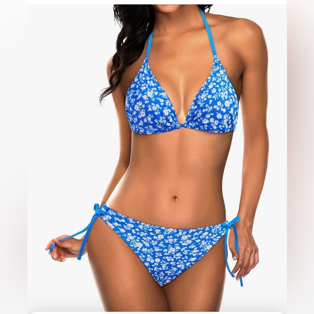 Tempt Me Women Triangle Bikini Sets Halter Two Piece Sexy Swimsuit String B14